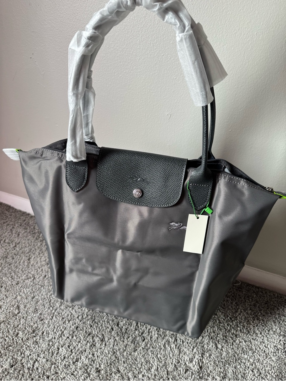 Longchamp Gray Nylon Tote bag